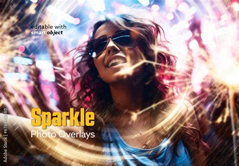 Sparkle Photo Overlays Stock Template | Adobe Stock