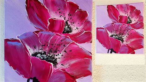 Blumen Malen Acryl F R Anf Nger Flowers Acrylic Painting For