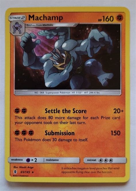 Machamp Cosmos Holo Rare Pok Mon Guardians Rising Nm M Tcg Ebay