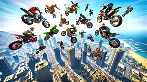 Epic GTA 5 Bike Parkour Challenge Insane Stunts Jumps YouTube