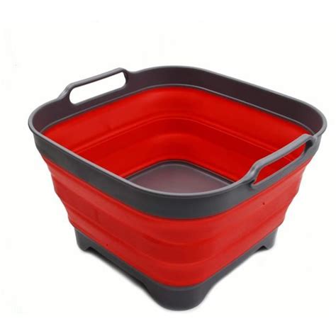 Bassine À Vaisselle Pliable De 10 L Avec Bouchon D Égouttage Lavabo