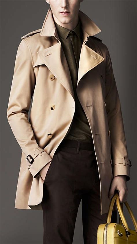 Mid Length Cotton Gabardine Trench Coat Burberry Trench Coat Trench Coat Men Burberry