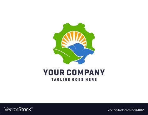 Green solar energy logo designs Royalty Free Vector Image