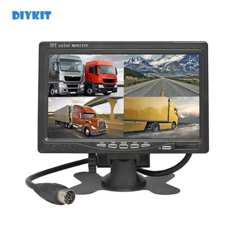 DIYKIT Rear View Monitor Do Carro 4 Split Quad Tela LCD Cor Caminh O