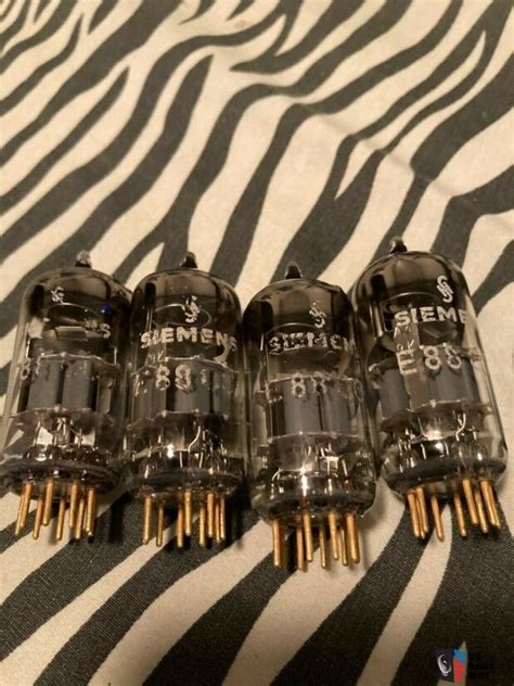 Rare Matched Quad Nos Siemens E Cc Dj Ecc Tubes O Getter Gold