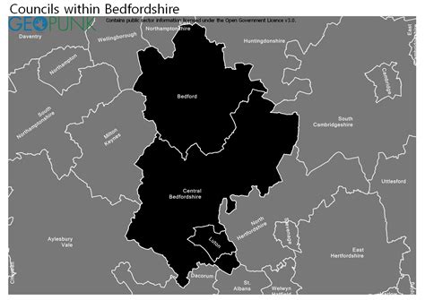 Map And Details For Bedford Borough Council Local Authority