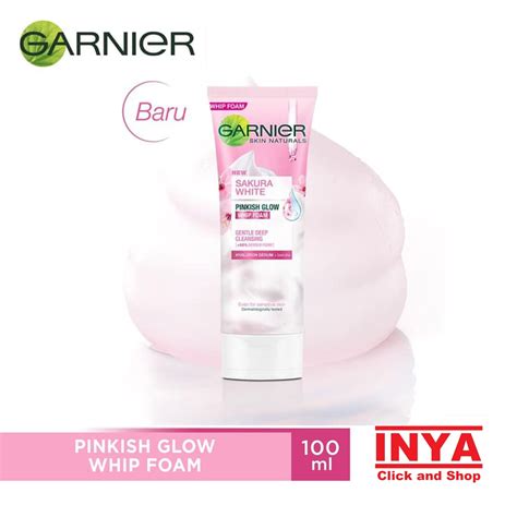 Jual Garnier Sakura White Pinkish Glow Whip Foam Ml Sabun Muka