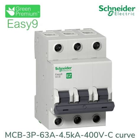 Ez9f34363 Aptomat Mcb Easy9 3p 63a 45ka Schneider Chính Hãng