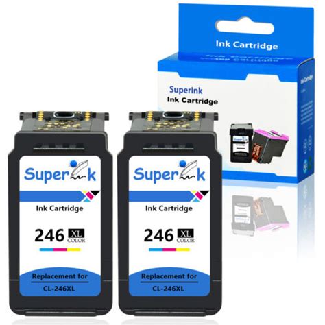 2x Cl 246xl Tri Color Generic Ink Cartridge For Canon Mg2500 Mg2522 Mg2920 Mx492 Ebay