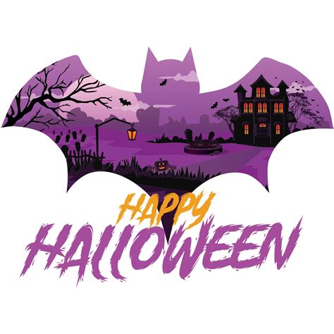 Halloween Purple Bat | Halloween DTG Printing Design | e4Hats – e4Hats.com