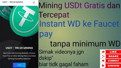 Mining Usdt Tercepat Live WD Terbukti Membayar YouTube