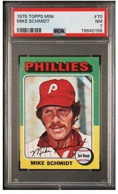 Topps Mini Mike Schmidt Phillies Hof Psa Ebay