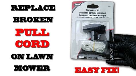 Replace Lawn Mower Pull Cord YouTube