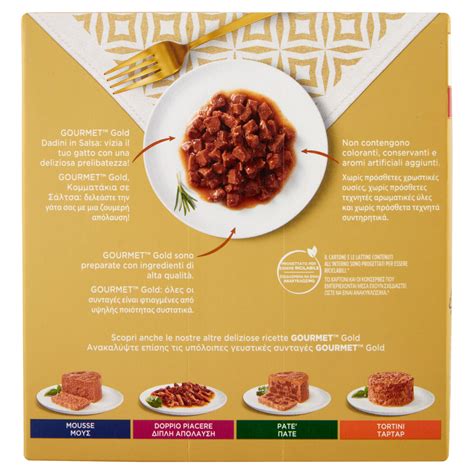 PURINA GOURMET Gold Dadini In Salsa Manzo Salmone Pollo Tacchino