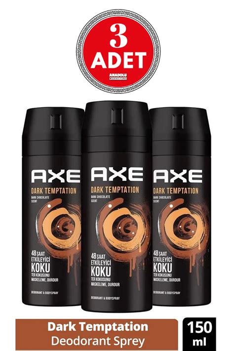 Axe Dark Temptation Erkek Sprey Deodorant 150 Ml 3 Adet Fiyatı