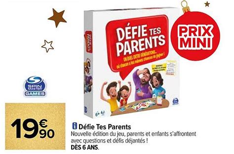 Promo D Fie Tes Parents Spin Master Games Chez Carrefour Icatalogue Fr