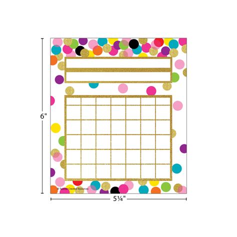 Confetti Incentive Charts Tcr5887 Teacher Created Resources