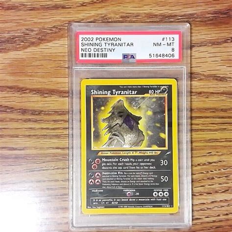 Shining Tyranitar 113 105 NEO DESTINY Graded Pokemon Card PSA 8 EBay