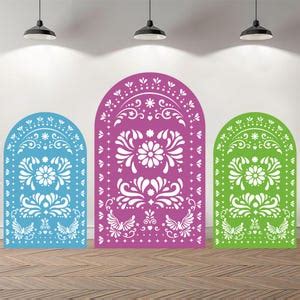 Custom Double Sided Arch Cover Photo Backdrop Cielito Lindo Background