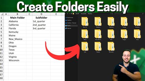 How To Create Multiple Folders And Subfolders Using Excel And NotePad