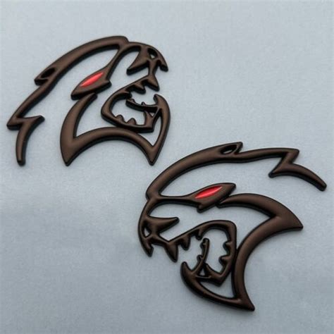 X Zinc Alloy Hellcat Fender Side Emblem Badge Decal For Srt Hellcat