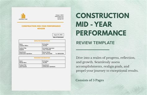 Construction Performance Review Template Prntbl