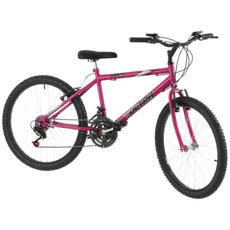 Bicicleta 18 Marchas Aro 24 Rosa Pro Tork Ultra Submarino