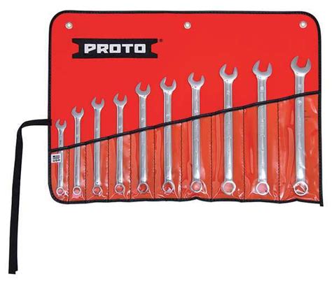 Proto 10 Piece Full Polish Metric Combination ASD Wrench Set 6 Point