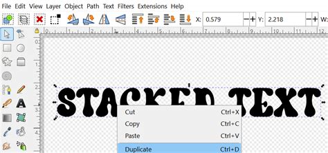 How To Create A Stacked Text Svg Using Inkscape Eldica Digital Designs