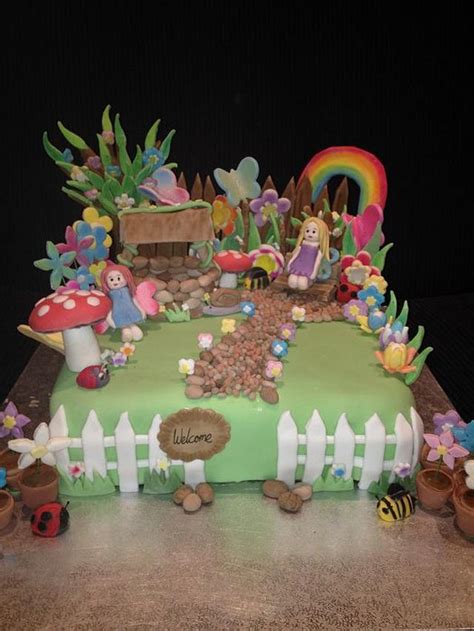 Fairy Garden Decorated Cake By Tammy Cakesdecor