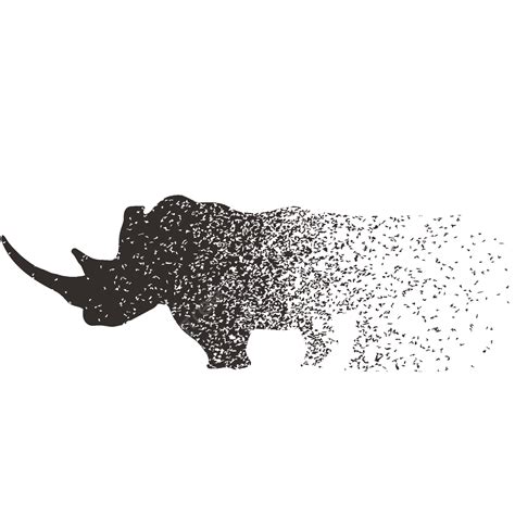 Rhino Silhouette Art