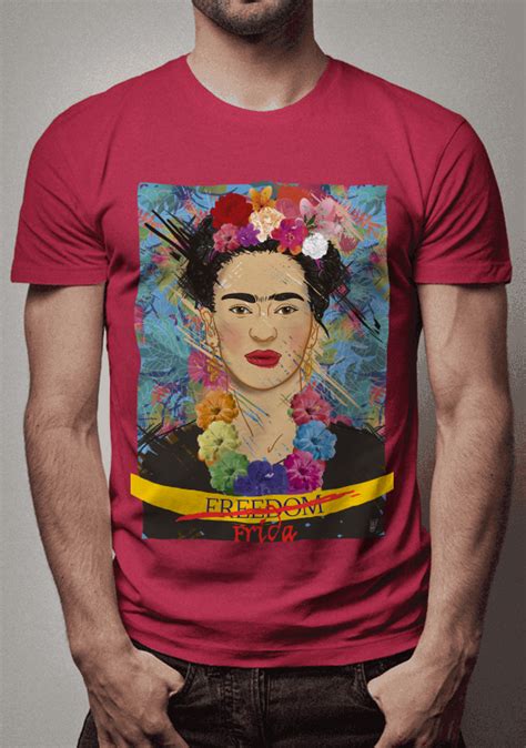 Baby Long Estonada Frida Kahlo R Em Offsett Camisetas E Estamparia