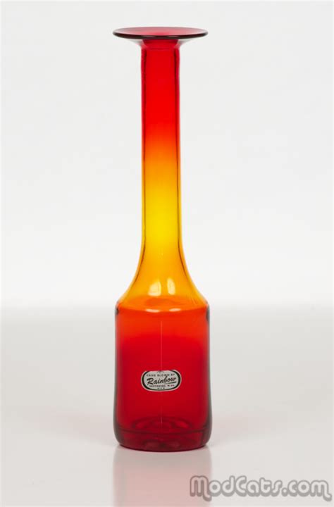 Rainbow Amberina Bottle Vase