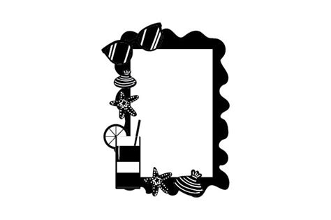 Summer Border Clip Art Black And White