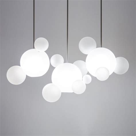 Soap Bubble Matt White Glass Dimmable Linear Chandelier Dyco Decor