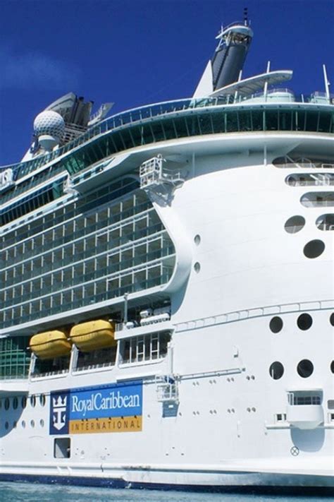 the royal caribbean cruise ship is docked at sea