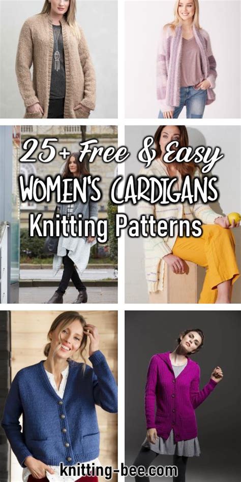 25 Easy Knitting Patterns For Womens Cardigans In 2020 Free