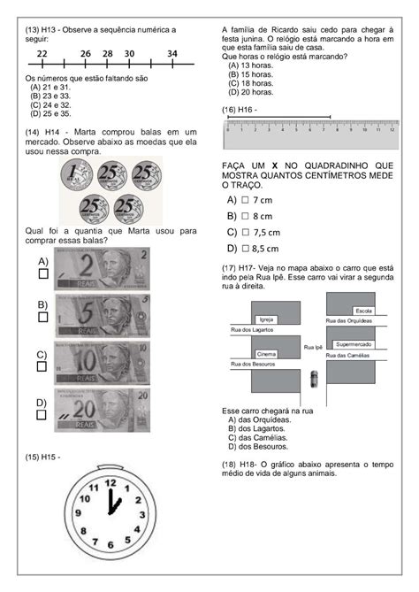 Simulado De Matemática 3 Ano Tudo Sala De Aula
