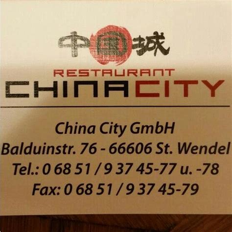 Restaurant Chinacity Ffnungszeiten Balduinstra E In Sankt Wendel