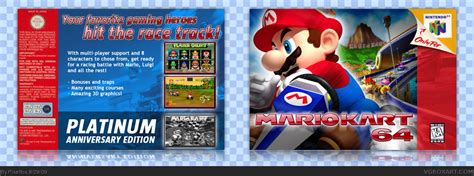 Viewing full size Mario Kart 64 box cover