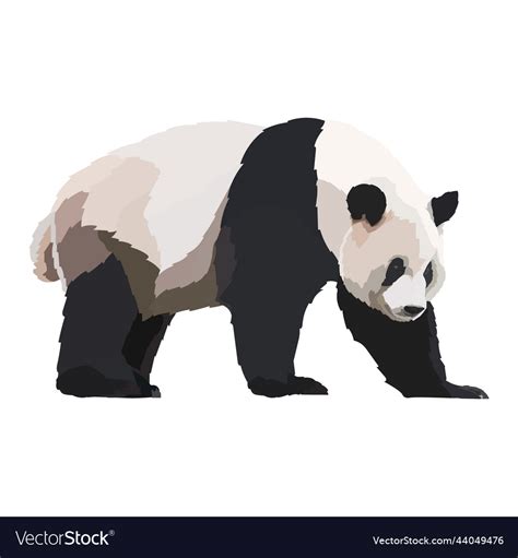 Realistic panda icon wild Royalty Free Vector Image