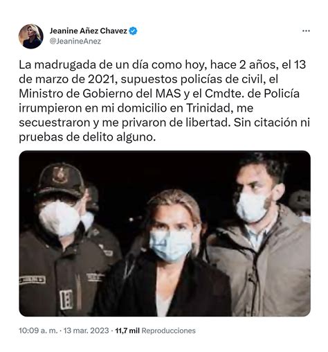 Jeanine Áñez Llamó “sicariato Masista” A La Justicia Boliviana Al