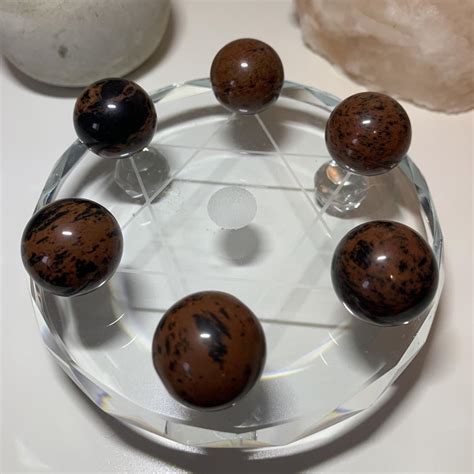 Mahogany Obsidian Spheres - Sold Individually (6... - Depop