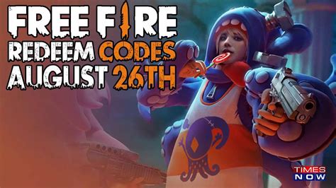 Garena Free Fire Redeem Codes For 26th August 2022 All Working