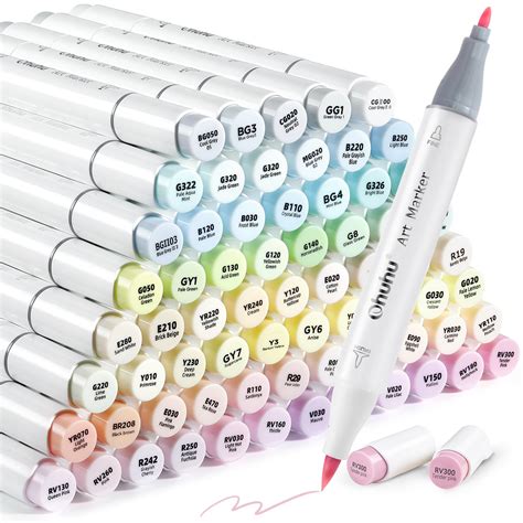 Buy Ohuhu Colouring Pens Pastel Colours Permanent Marker Pens Dual