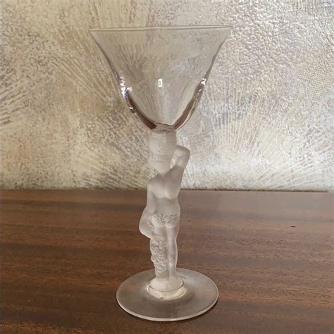 Vintage Dining Bacchus Frosted Nude Male Stem Wine Glasses Poshmark