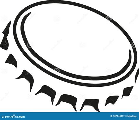 Beer cap outline stock vector. Illustration of drink - 107148097