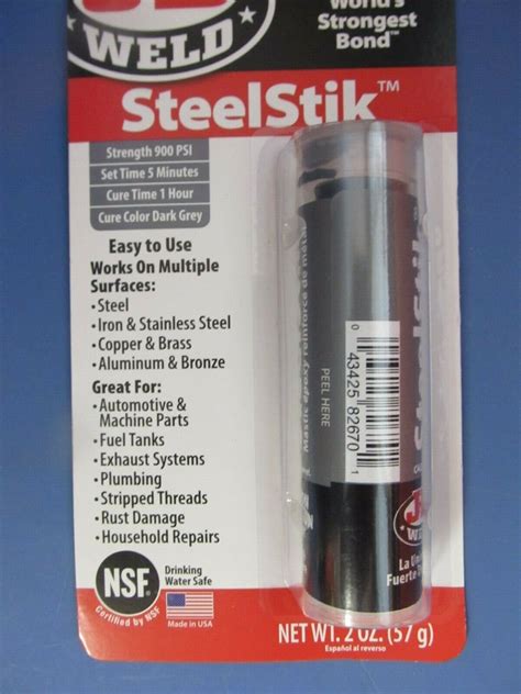 Jb Weld S J B Steelstik Reinforced Repair Putty Epoxy Glue