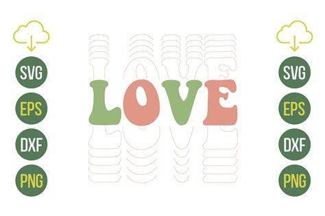 Love Retro Svg Graphic By Design Hub4323 · Creative Fabrica