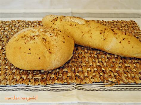 Pan con sésamo Mandarinas y miel